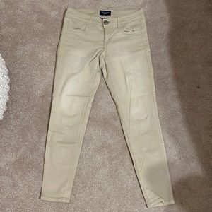 American eagle khaki jeggings, size 2 short. Lightly worn